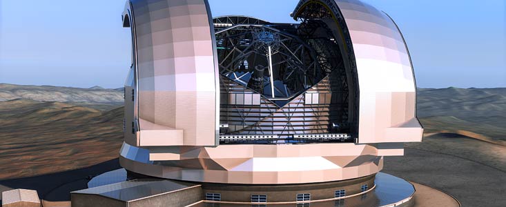 Artist’s impression van de European Extremely Large Telescope