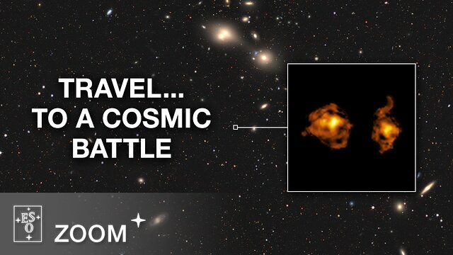 Zooming into a pair of jousting galaxies